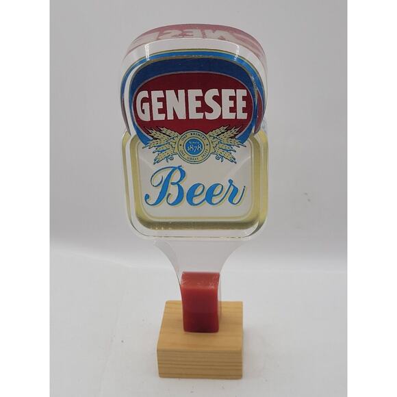 Genesee‎ Beer Acrylic Logo Beer Tap Handle 6.5” Tall Pub Mancave - Picture 1 of 7